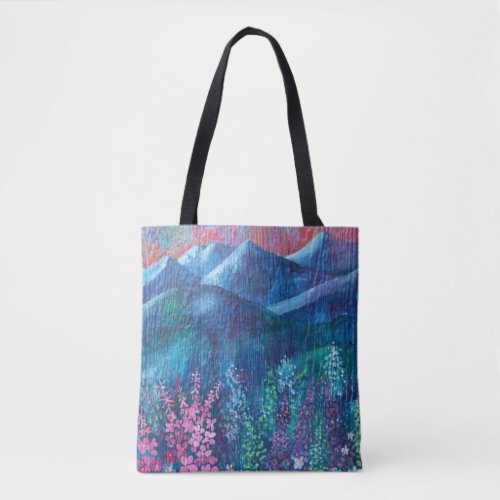 Alaskan Fireweed Burst and Fall Fireweed Tote Bag