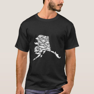 Alaskan Fish Alaska State Made Of Wild Salmon Hali T-Shirt