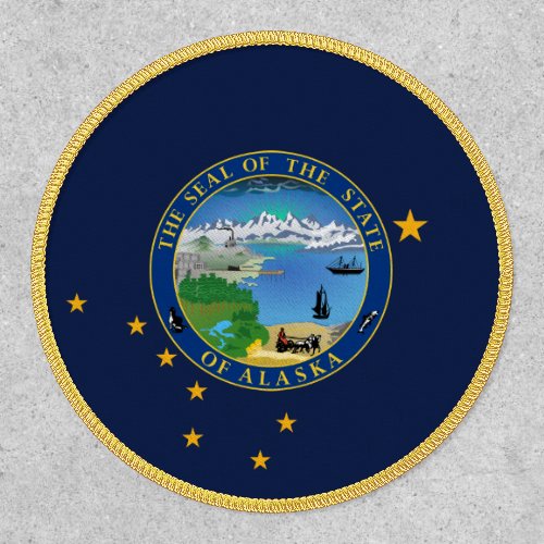 Alaskan Flag  Seal Flag of Alaska Patch