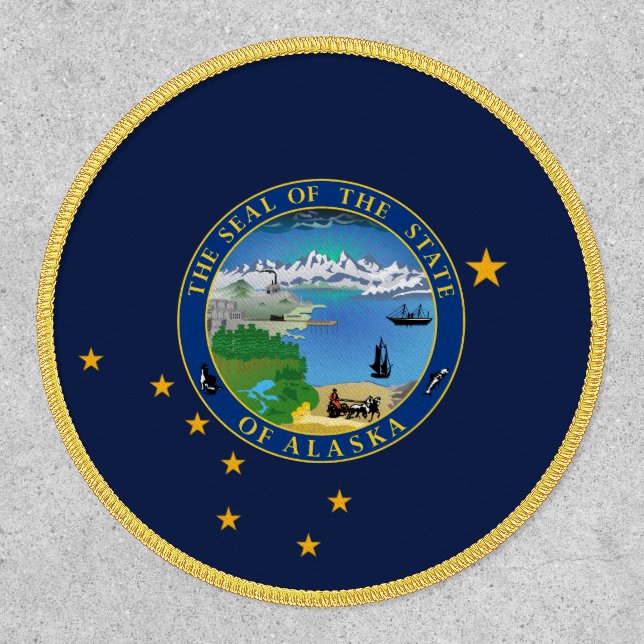 Alaskan Flag & Seal, Flag of Alaska Patch (Front)