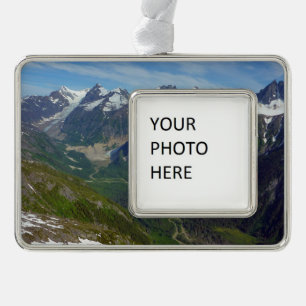 Alaskan Glacier-Carved Valley Christmas Ornament