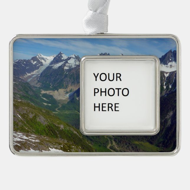 Alaskan Glacier-Carved Valley Christmas Ornament (Front)