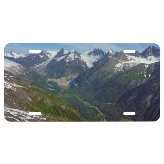 Alaskan Glacier-Carved Valley License Plate (Front)