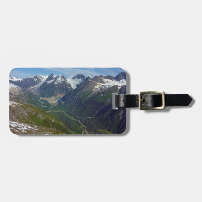 Alaskan Glacier-Carved Valley Luggage Tag (Front Horizontal)