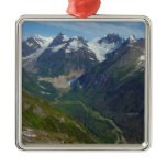 Alaskan Glacier-Carved Valley Metal Ornament