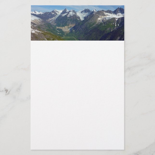 Alaskan Glacier-Carved Valley Stationery (Front)