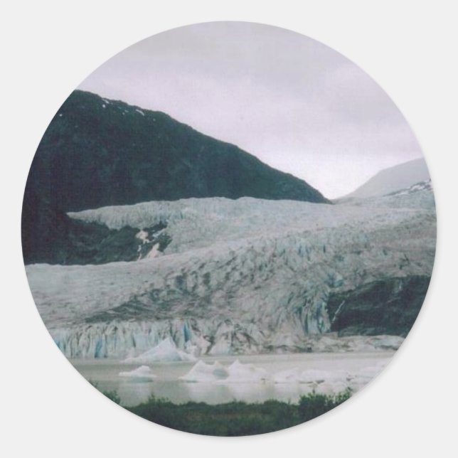Alaskan Glacier Classic Round Sticker (Front)