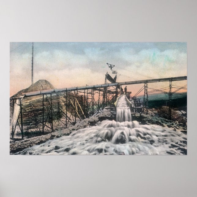 Alaskan Gold Mining Operation Sluice Box Poster (Front)