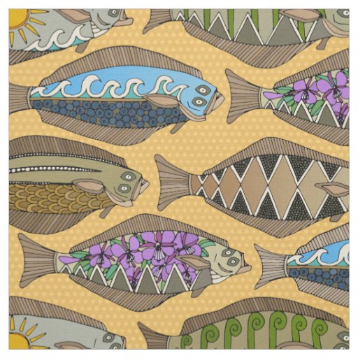 Alaskan halibut sungold fabric