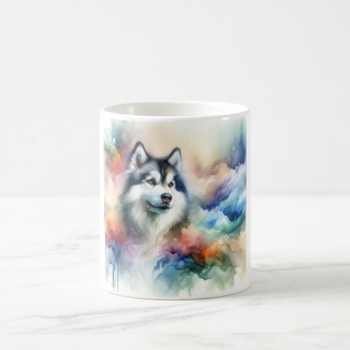 Alaskan Husky AREF1201 _ Watercolor Coffee Mug