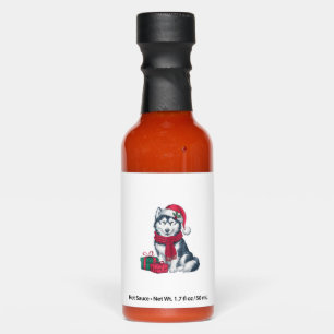 Alaskan Husky Dog Christmas Parties Holiday Santa  Hot Sauces