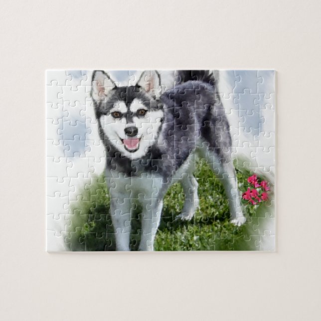 Alaskan Klee Kai Art Jigsaw Puzzle (Horizontal)