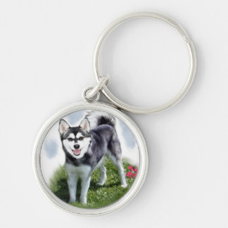 Alaskan Klee Kai Art Keychain