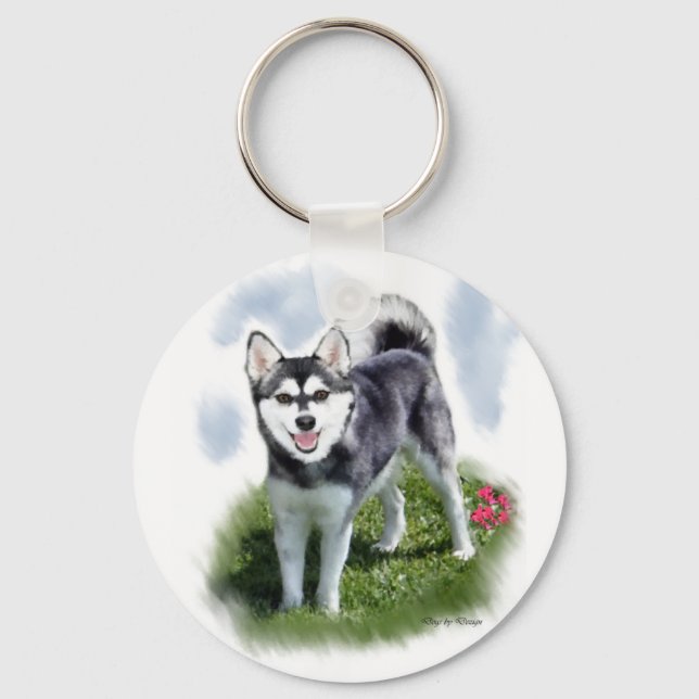 Alaskan Klee Kai Art Keychain (Front)