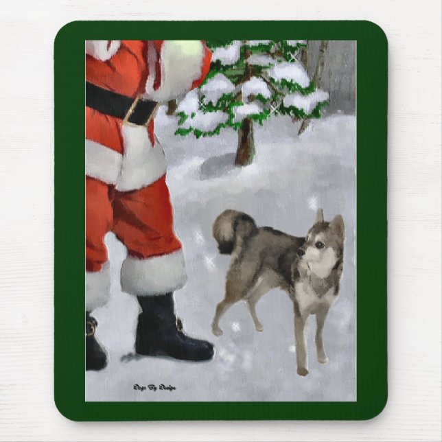 Alaskan Klee Kai Christmas Gifts Mouse Pad (Front)