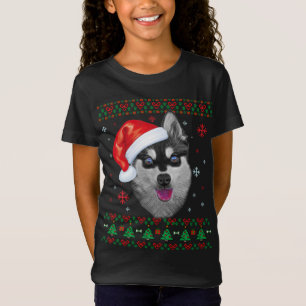 Alaskan Klee Kai Christmas Santa Ugly Sweater Dog
