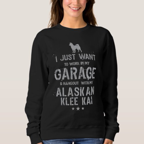 Alaskan Klee Kai Dad Garage Men Hang Sweatshirt