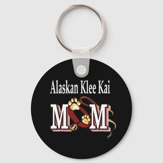 alaskan klee kai mom Keychain (Front)