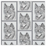Alaskan Klee Kai Painting - Cute Original Dog Art Fabric