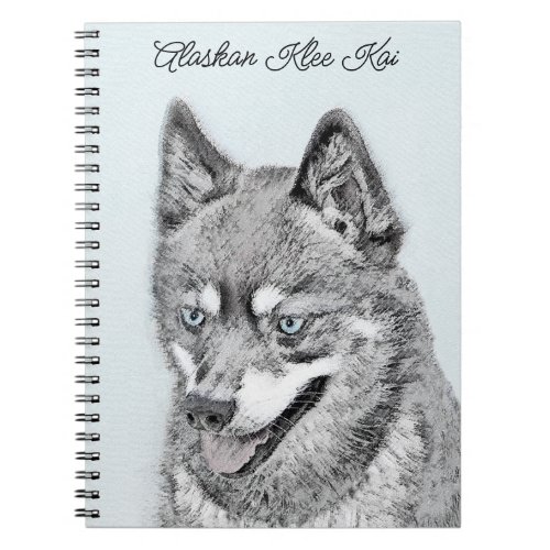 Alaskan Klee Kai Painting _ Cute Original Dog Art Notebook