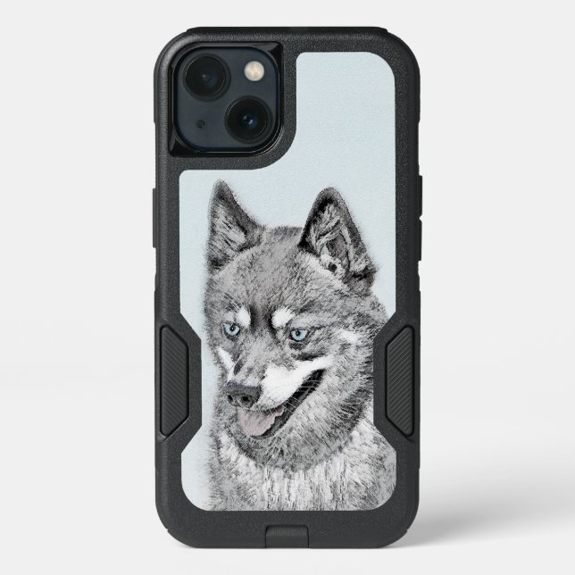 Alaskan Klee Kai Painting - Cute Original Dog Art Otterbox iPhone Case (Back)