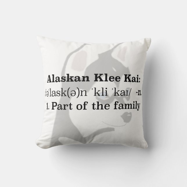 Alaskan Klee Kai Pillow (Front)