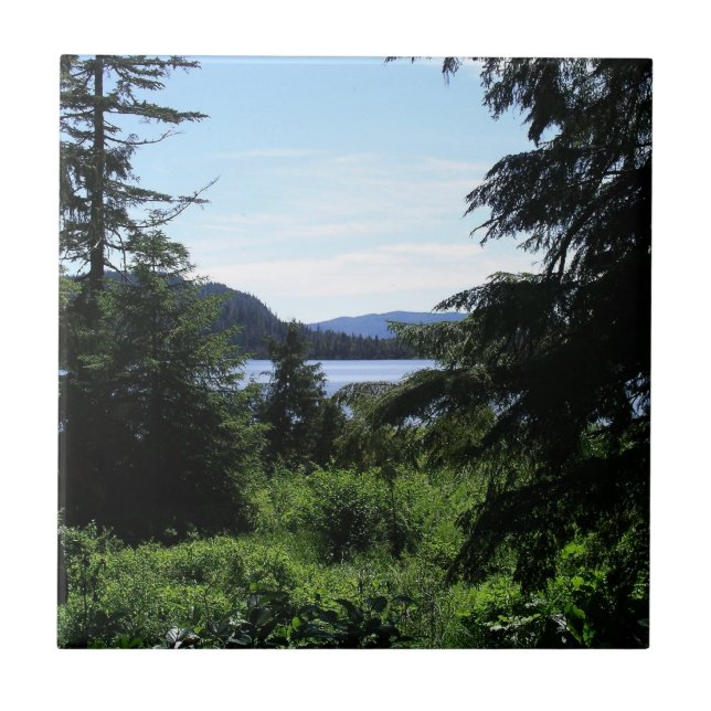 Alaskan Landscape Beautiful Alaska Photography Ceramic Tile (Front)