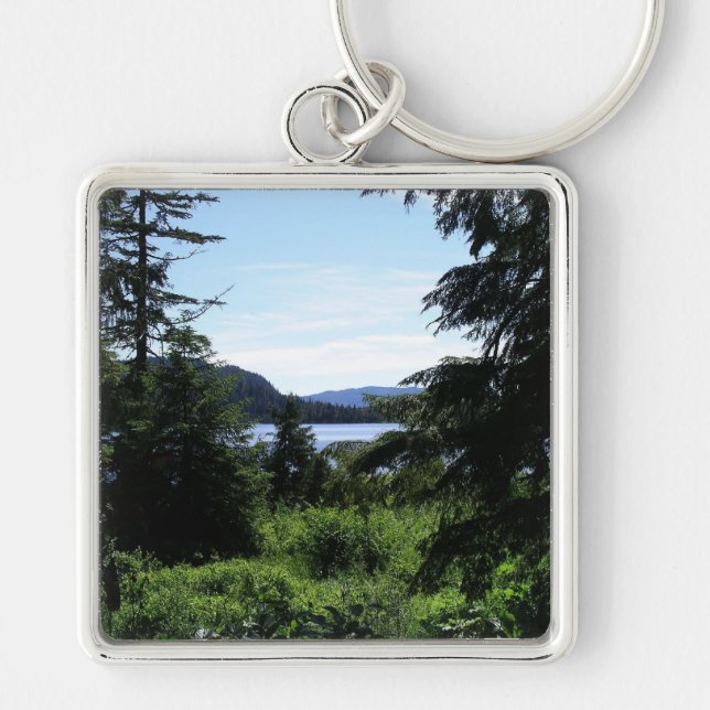 Alaskan Landscape Beautiful Alaska Photography Keychain (Front)