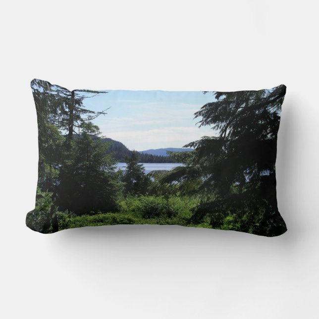 Alaskan Landscape Beautiful Alaska Photography Lumbar Pillow (Front)