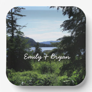 Alaskan Landscape Beautiful Alaska Photography Paper Plates