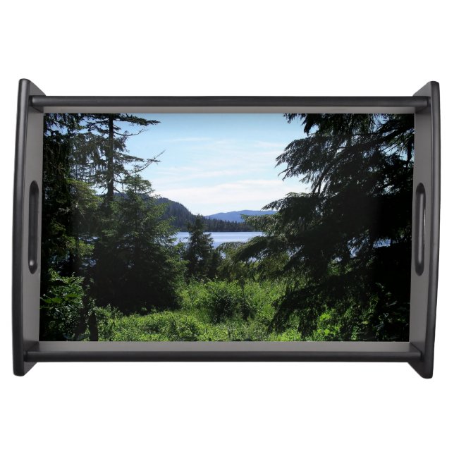 Alaskan Landscape Beautiful Alaska Photography Serving Tray (Front)