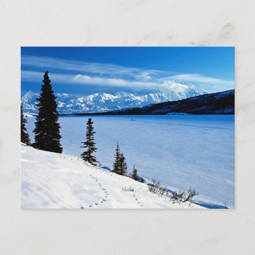 Alaskan landscape labeled postcard