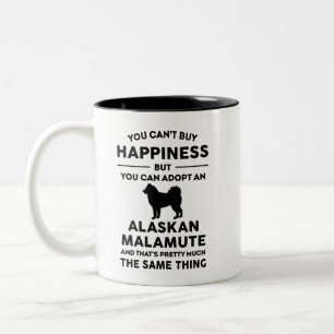 Alaskan Malamute Adoption Happiness Two-Tone Coffee Mug