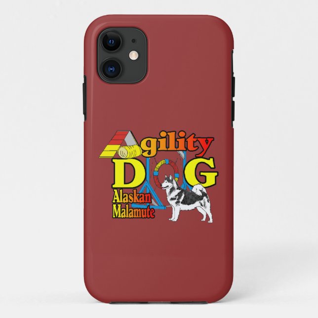 Alaskan Malamute Agility Case-Mate iPhone Case (Back)