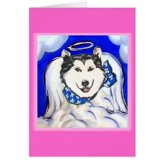 Alaskan Malamute Angel Cards (Front)