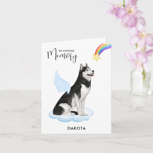 Alaskan Malamute Angel Dog Pet Loss Sympathy Card