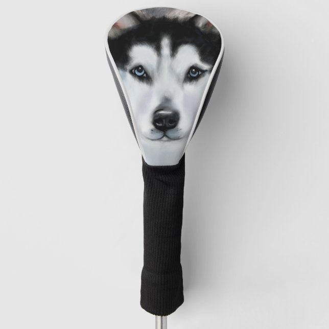 Alaskan Malamute Angel Golf Head Cover (Front)