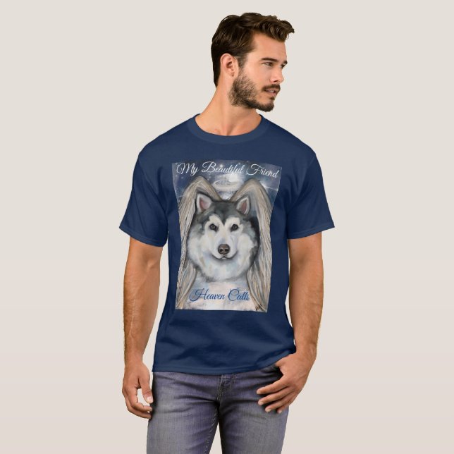 Alaskan Malamute Angel T-Shirt (Front Full)