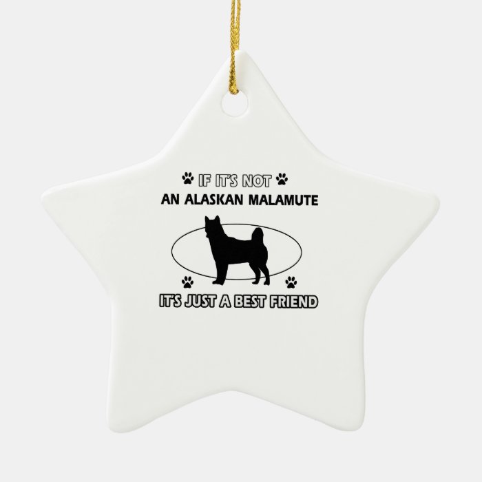 ALASKAN MALAMUTE best friend designs Christmas Ornament