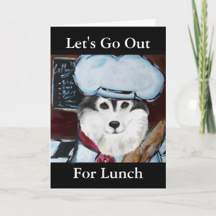 Alaskan Malamute Chef Holiday Card