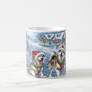 Alaskan Malamute Christmas Coffee Mug
