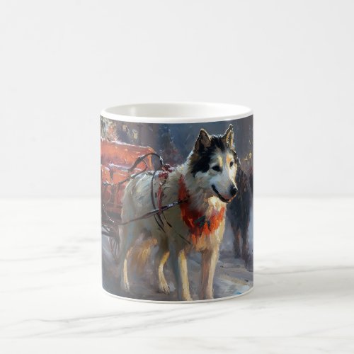 Alaskan Malamute Christmas Festive Season Coffee Mug