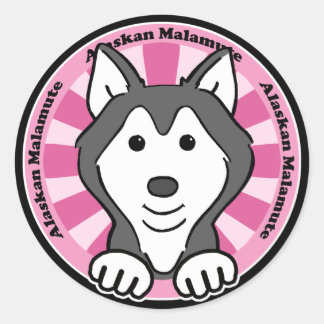 Alaskan Malamute Classic Round Sticker