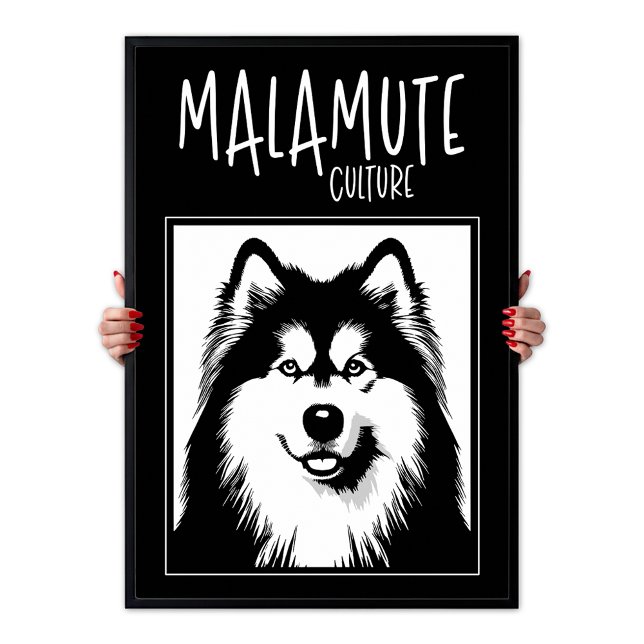 Alaskan Malamute Culture Edgy Pop Art Poster (Alaskan Malamute Culture Edgy Pop Art Poster)