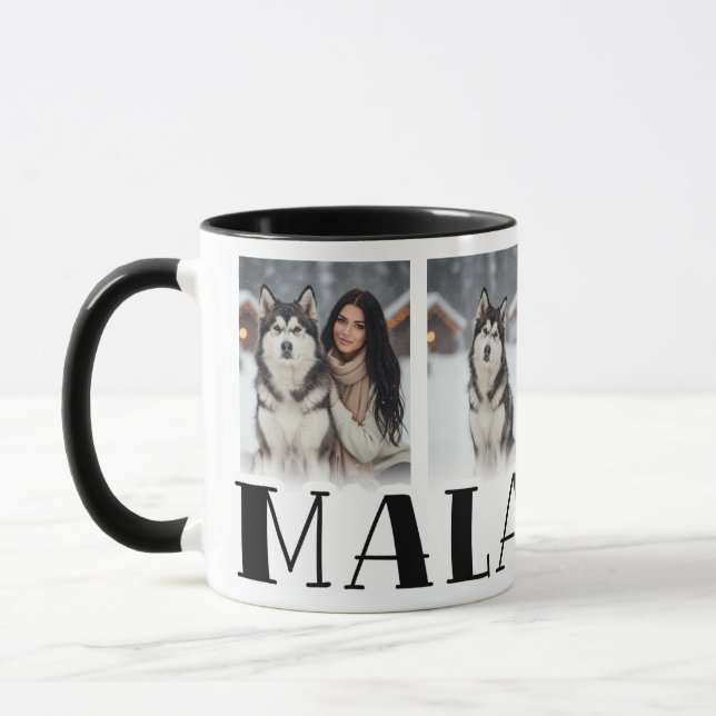 Alaskan Malamute Custom Photo Dog Lovers Mug (Left)