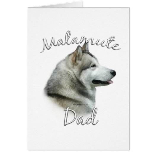 Alaskan Malamute Dad 2 Cards (Front)