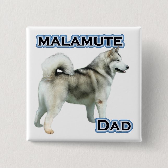 Alaskan Malamute Dad 4 - Button (Front)