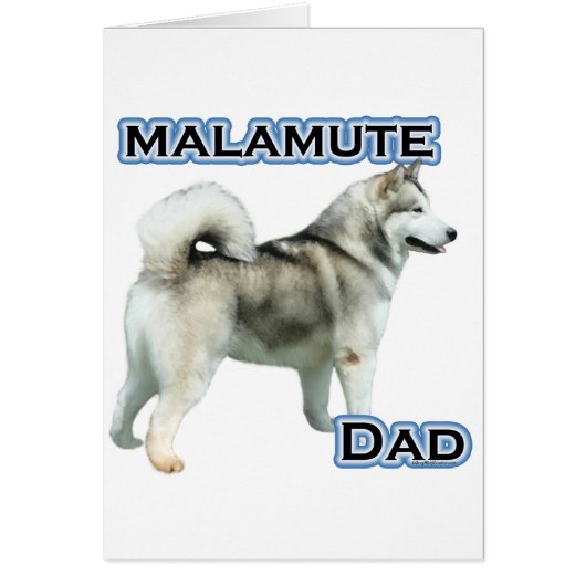 Alaskan Malamute Dad 4 Cards (Front)