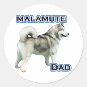 Alaskan Malamute Dad 4 - Sticker
