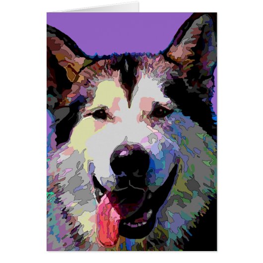 Alaskan Malamute Dazzling "Kiska" Cards (Front)